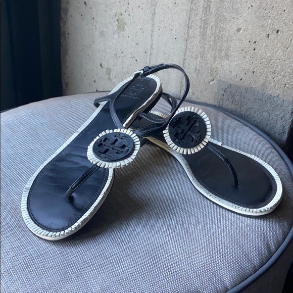 Tory Burch Shoes - NWOT Miller 2 Logo Fringe Leather Flat Sandals